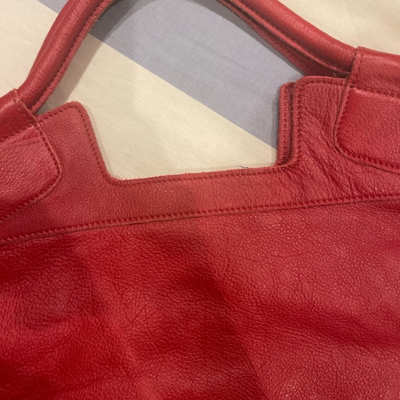 Foley+Corinna Mid City Red Leather fold over tote. - Picture 4 of 14